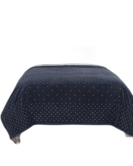 Indigo Polka Dots King Quilt