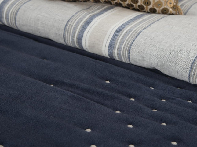 Indigo Polka Dots Queen Quilt