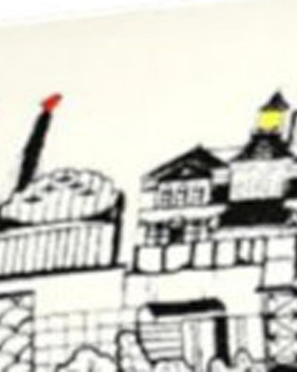 38" Cream Wool And Brown Ottoman