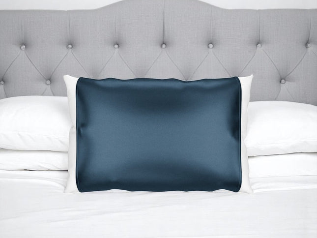 Blue Silk Open Ended Pillowcase