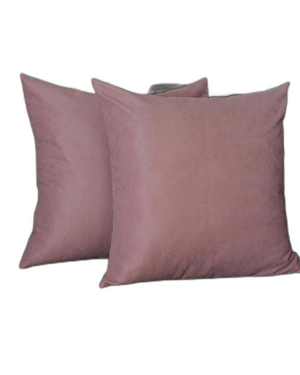 Set Of Two 22" X 22" Light Pink Polyester Zippered Pillow Cover
