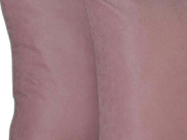 Set Of Two 22" X 22" Light Pink Polyester Zippered Pillow Cover