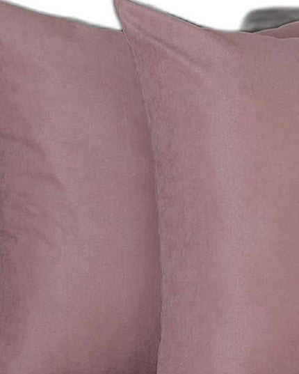 Set Of Two 22" X 22" Light Pink Polyester Zippered Pillow Cover