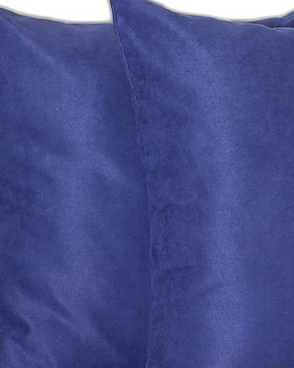 Set Of Two 22" X 22" Navy Blue Polyester Zippered Pillow Cover