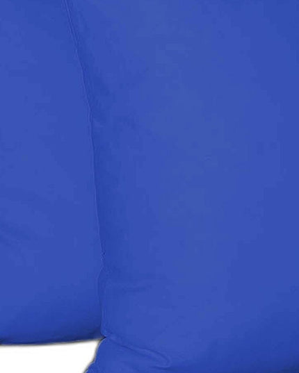 Set Of Two 22" X 22" Sapphire Blue Polyester Zippered Pillow Cover