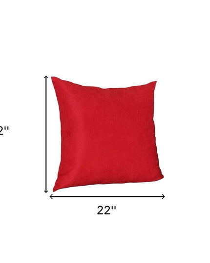 Set of Two 22" Red Throw Pillow Covers