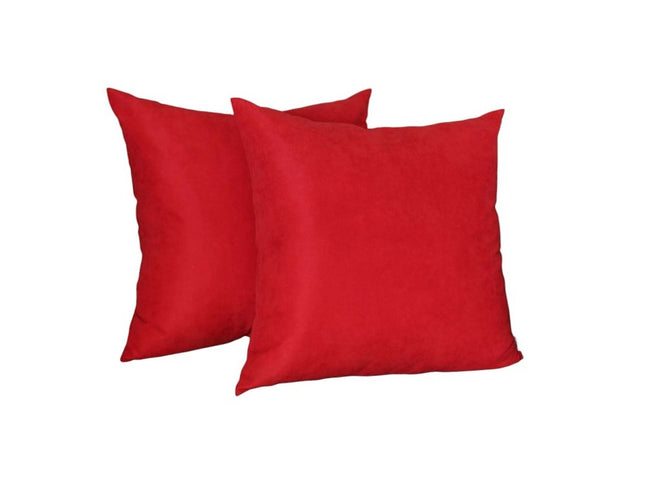 Set of Two 22" Red Throw Pillow Covers