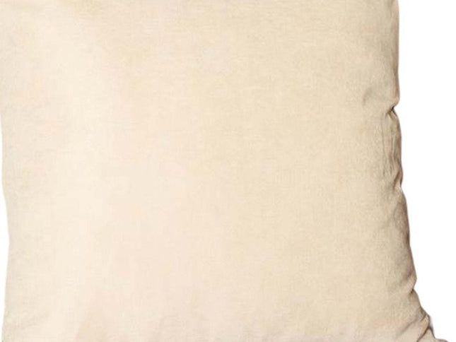 Set Of Two 22" X 22" Beige Polyester Zippered Pillow Cover