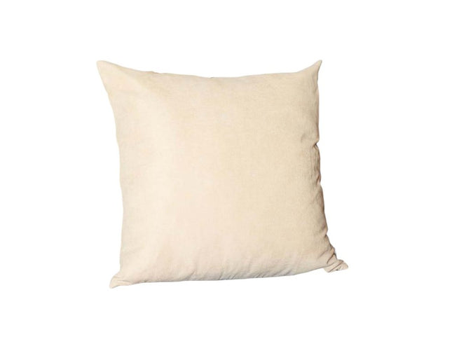 Set Of Two 22" X 22" Beige Polyester Zippered Pillow Cover