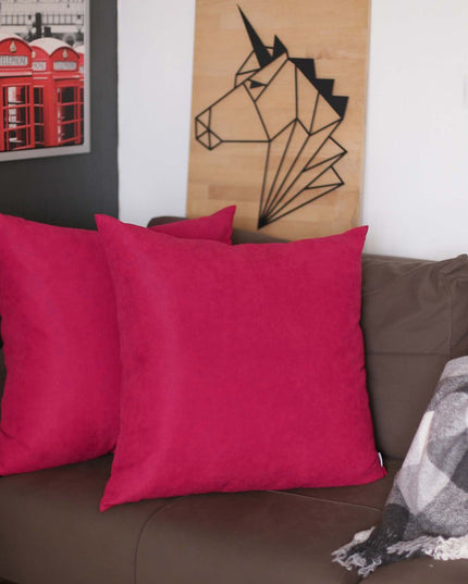 Set of Two 22" Pink Throw Pillow Covers