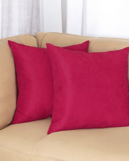 Set of Two 22" Pink Throw Pillow Covers