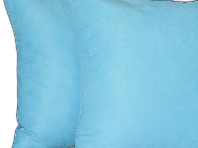 Set Of Two 26" X 26" Sky Blue Polyester Zippered Pillow Cover