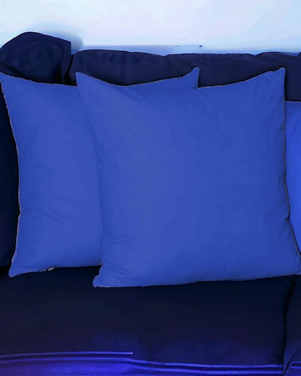 Set Of Two 26" X 26" Sapphire Blue Polyester Zippered Pillow Cover