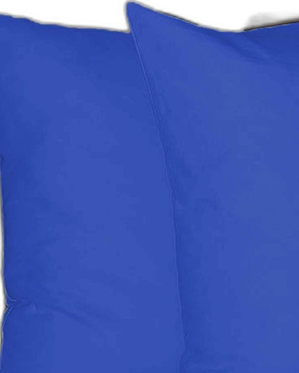 Set Of Two 26" X 26" Sapphire Blue Polyester Zippered Pillow Cover