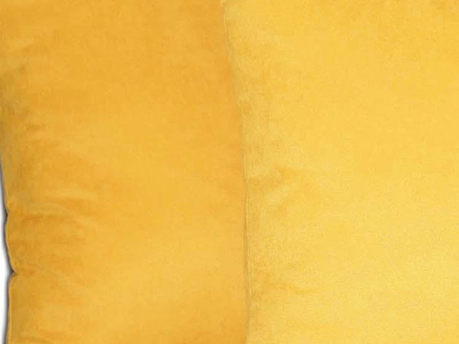 Set Of Two 26" X 26" Yellow Polyester Zippered Pillow Cover
