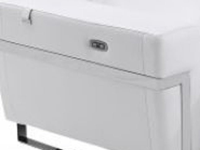 Three Piece White Italian Leather Six Person Seating Set