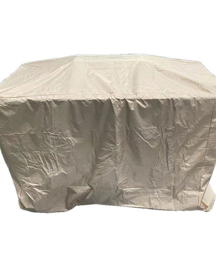 50000 BTU 60" Brown And Clear Glass, Steel Propane Rectangular Fire pit table With Cover