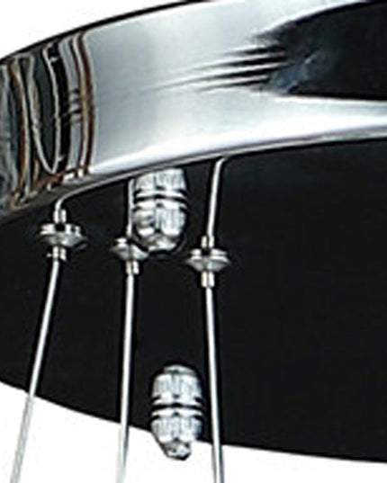 Silver Metal and Crystals LED Dimmable Chandelier