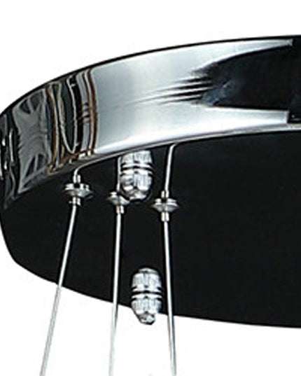 Silver Metal and Crystals LED Dimmable Chandelier