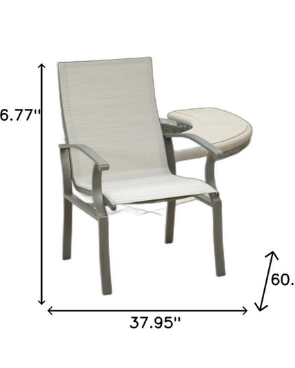 Seven Piece Black and Gray Rectangular Glass Dining Set with Six Chairs