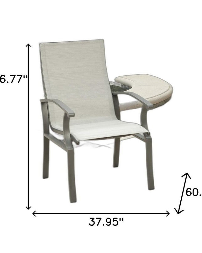 Seven Piece Black and Gray Rectangular Glass Dining Set with Six Chairs