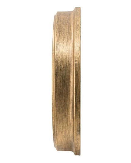 21" Circle Black and Gold Wood and Glass Analog Exposed Gear Wall Clock