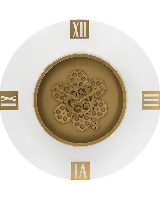 24" Circle Gold Acrylic Analog Wall Clock