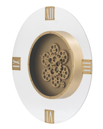 24" Circle Gold Acrylic Analog Wall Clock