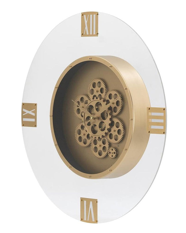 24" Circle Gold Acrylic Analog Wall Clock