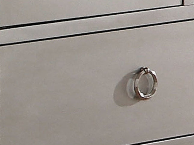 57" Platinum Solid and Manufactured Wood Seven Drawer Triple Dresser