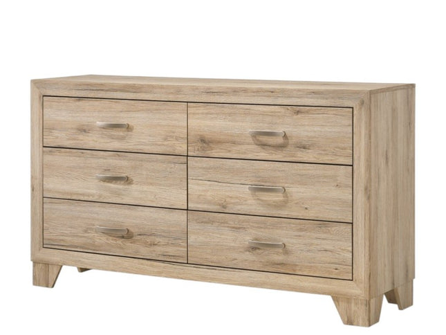 63" White Solid and Manufactured Wood Six Drawer Double Dresser