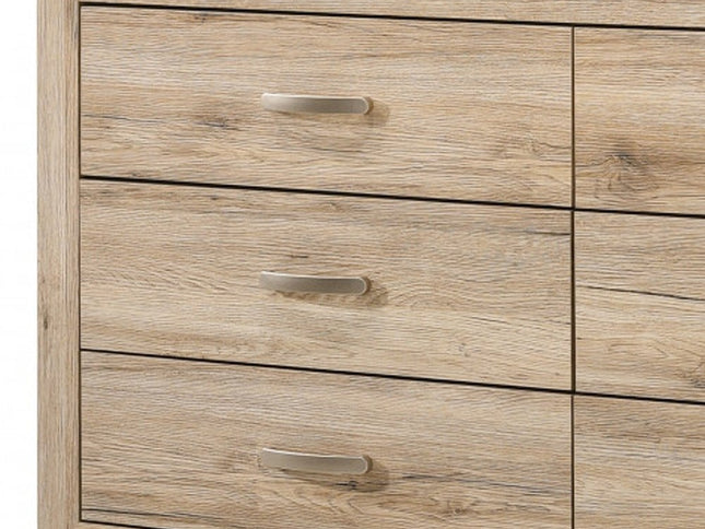 63" White Solid and Manufactured Wood Six Drawer Double Dresser