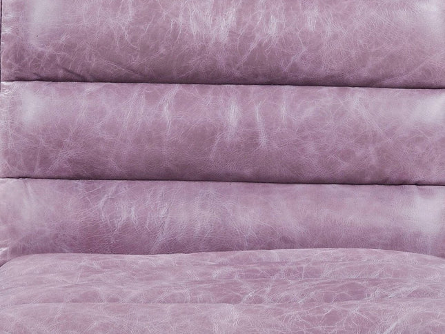 22" Wisteria and Steel Blue Top Grain Leather Ikat Side Chair