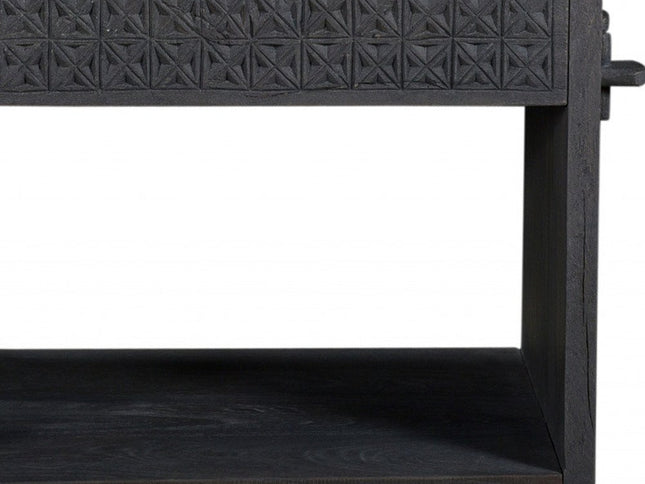 26" Dark Gray One Drawer Nightstand