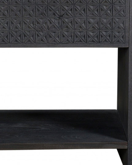 26" Dark Gray One Drawer Nightstand