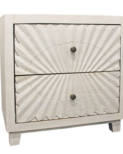 30" Ivory Two Drawer Nightstand