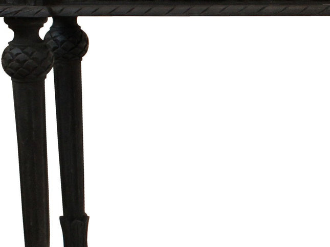 54" Gray Solid Wood Distressed Console Table