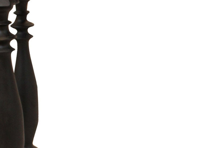 54" Black Solid Wood Distressed Console Table