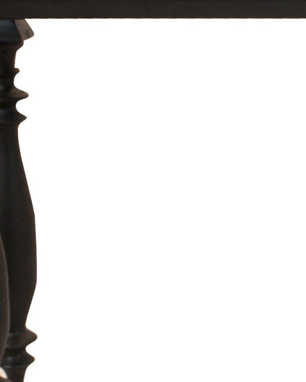 54" Black Solid Wood Distressed Console Table