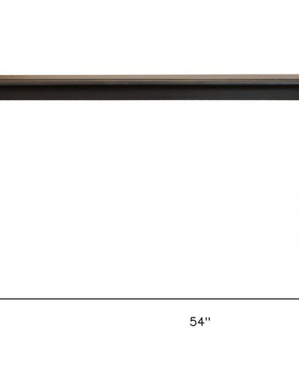 54" Black Solid Wood Distressed Console Table