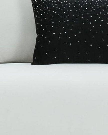 89" White Sofa And Toss Pillows With Silver Legs