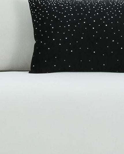 89" White Sofa And Toss Pillows With Silver Legs