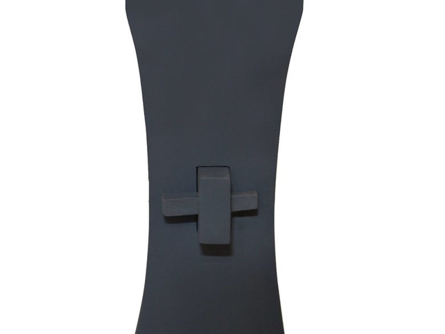 70" Ivory and Black Genuine Marble Trestle Console Table