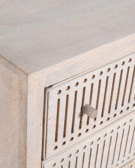 48" Brushed Ivory Solid Wood Six Drawer Double Dresser