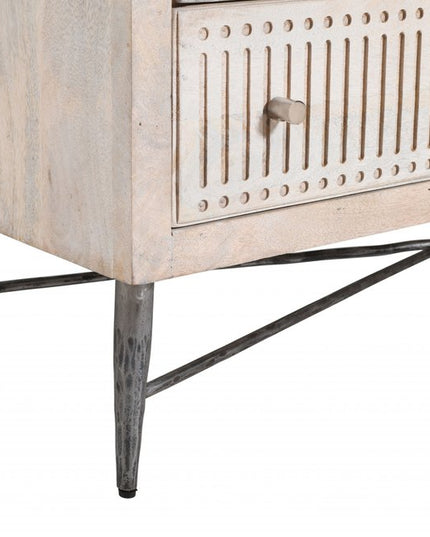 48" Brushed Ivory Solid Wood Six Drawer Double Dresser