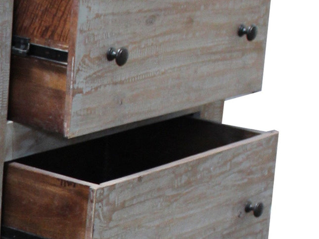 60" Brown Solid Wood Six Drawer Double Dresser