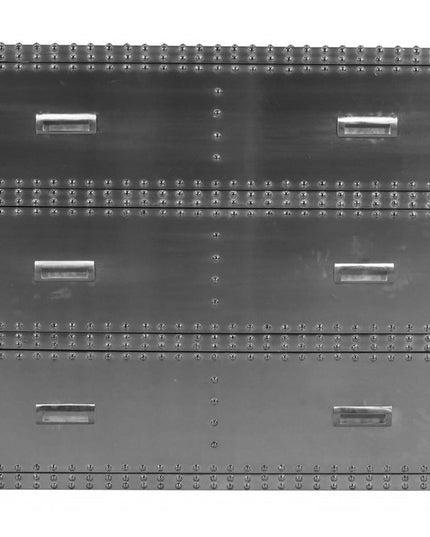 42" Silver Aluminum Three Drawer Dresser