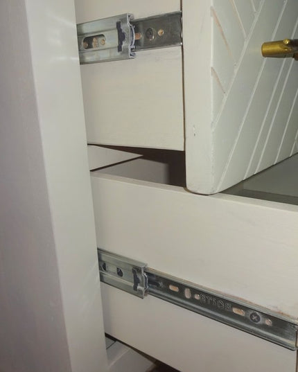 38" Ivory Solid Wood Three Drawer Dresser