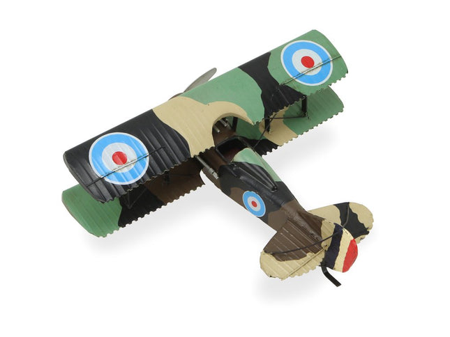 5" Green Metal Hand Painted 1918 Aviation Military Plane Model Airplane