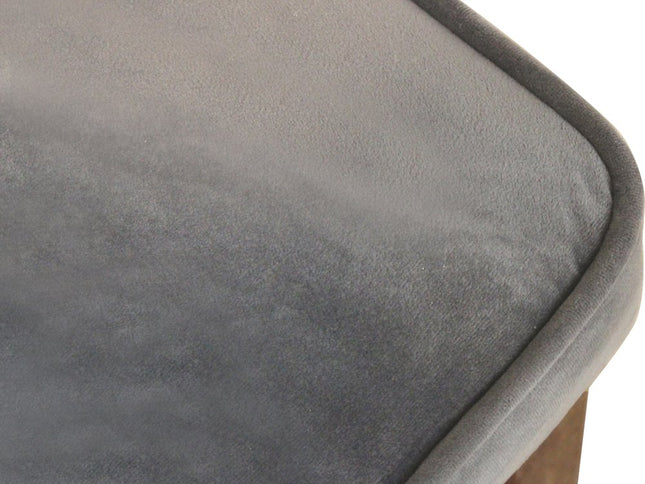 Seven Piece Gray and Black Round Solid Wood Dining Set with Six Chairs